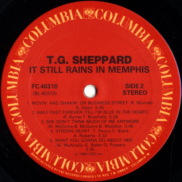 T.G. Sheppard : It Still Rains In Memphis (LP)
