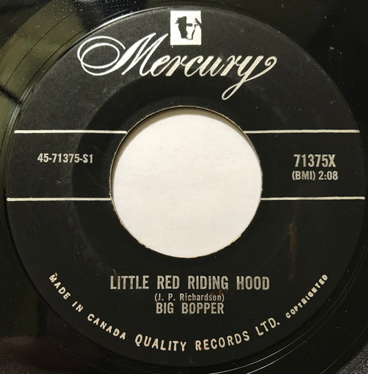 Big Bopper : Big Bopper's Wedding / Little Red Riding Hood (7", Single)