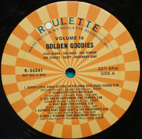 Various : Golden Goodies - Vol. 16 (LP, Comp, RE)