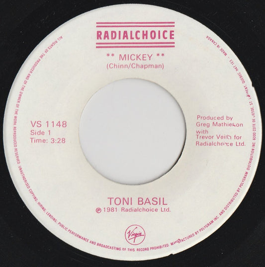 Toni Basil : Mickey (7", Single)