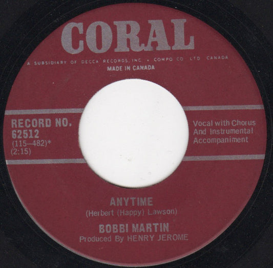 Bobbi Martin : Anytime (7")