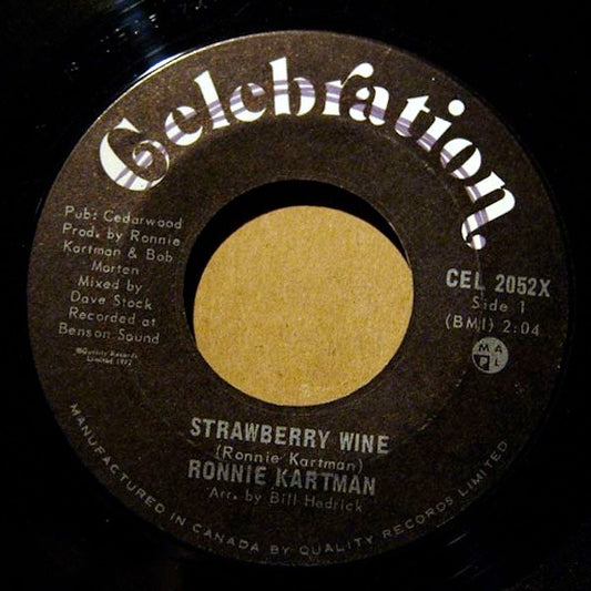 Ronnie Kartman : Strawberry Wine (7", Single)