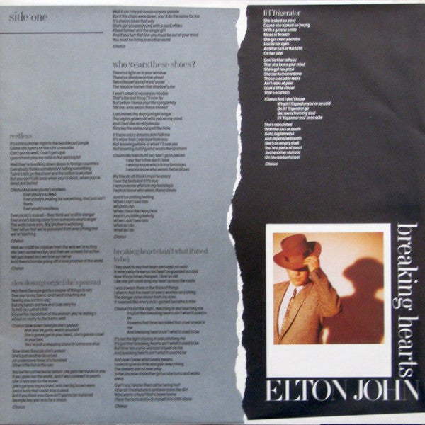Elton John : Breaking Hearts (LP, Album)