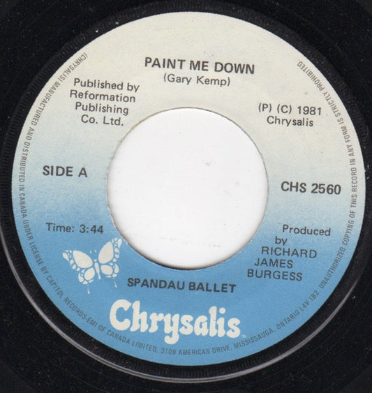 Spandau Ballet : Paint Me Down (7")