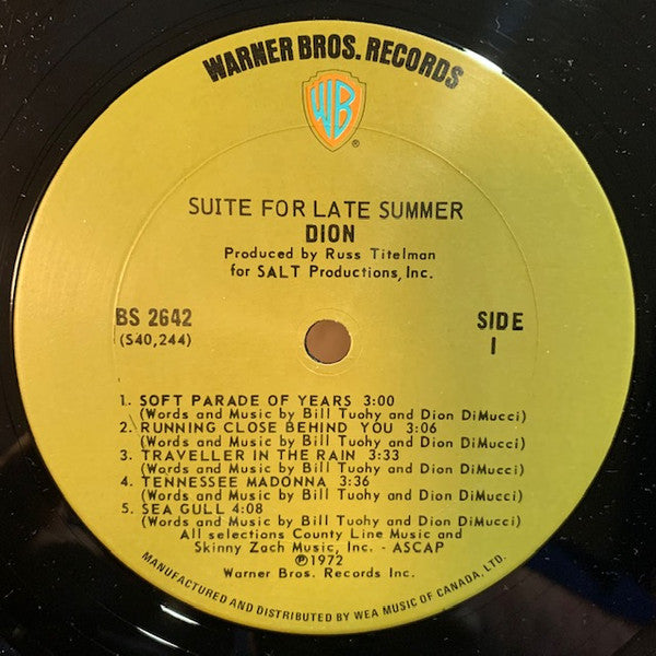 Dion (3) : Suite For Late Summer (LP, Album, gat)