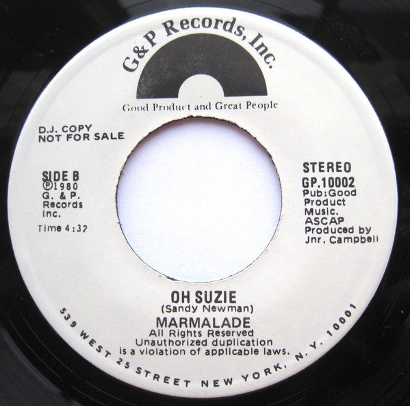 The Marmalade : America / Oh Suzie (7", Single, Promo)