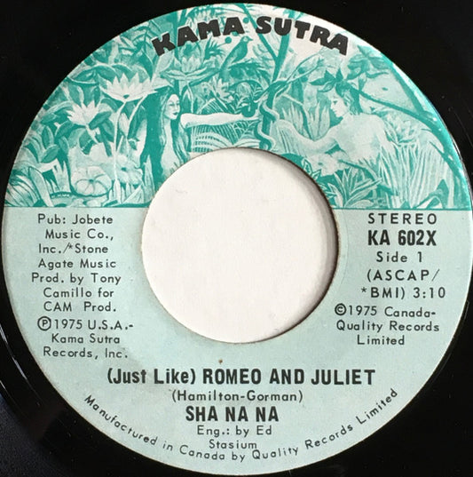 Sha Na Na : (Just Like) Romeo And Juliet   (7", Single)