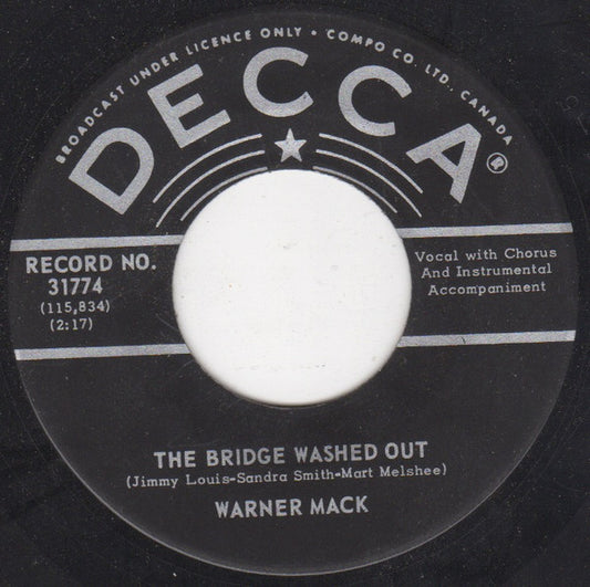 Warner Mack : The Bridge Washed Out (7", Single)