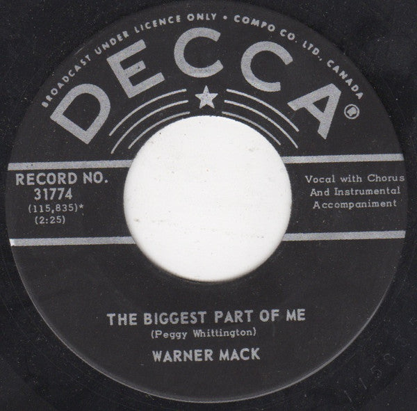 Warner Mack : The Bridge Washed Out (7", Single)
