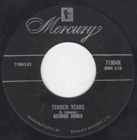 George Jones (2) : Tender Years (7", Single)