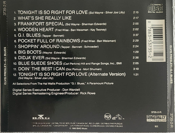 Elvis* : G. I. Blues (CD, Album, RE, RM)
