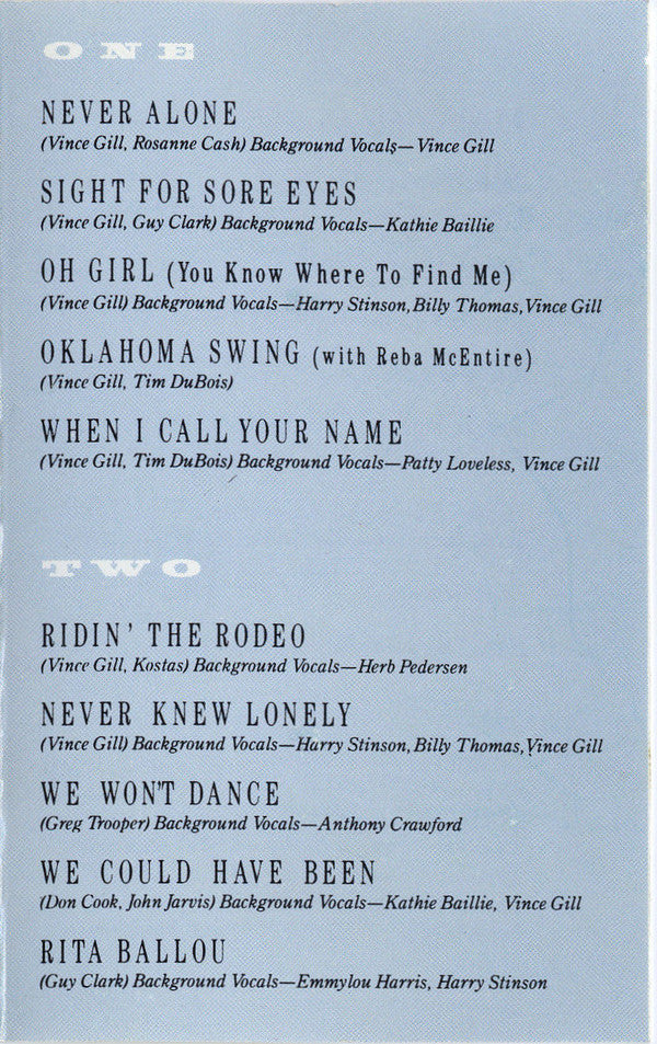 Vince Gill : When I Call Your Name (Cass, Album, Club, Dol)