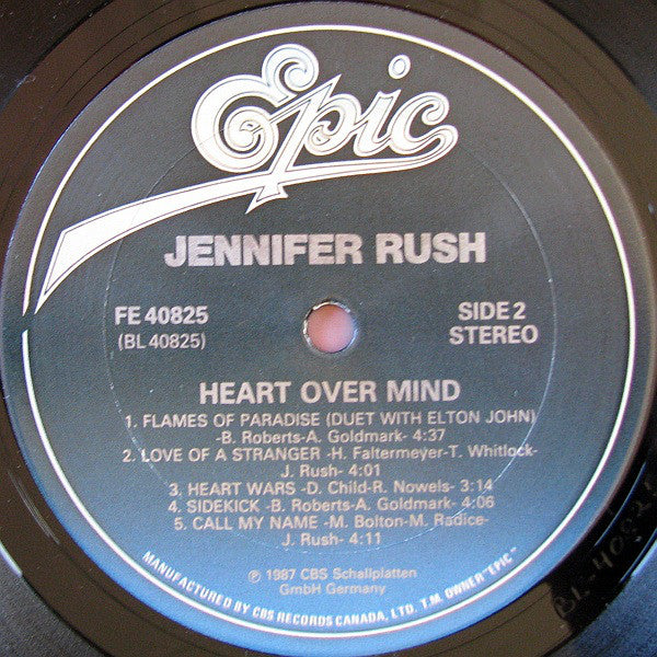 Jennifer Rush : Heart Over Mind (LP, Album)