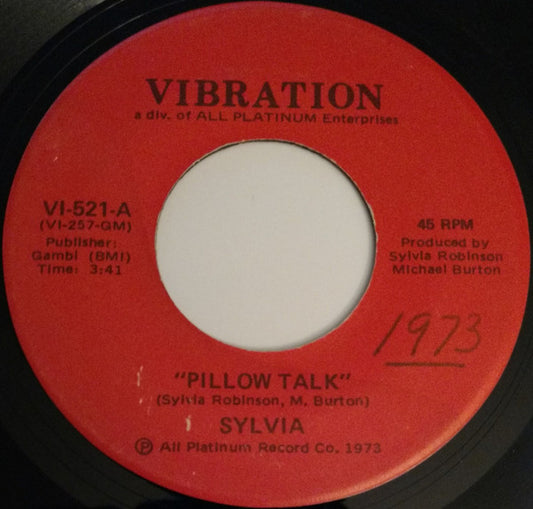 Sylvia Robinson : Pillow Talk (7", Single)