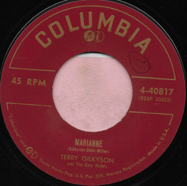 Terry Gilkyson And The Easy Riders : Marianne / Goodbye Chiquita (7", Single)