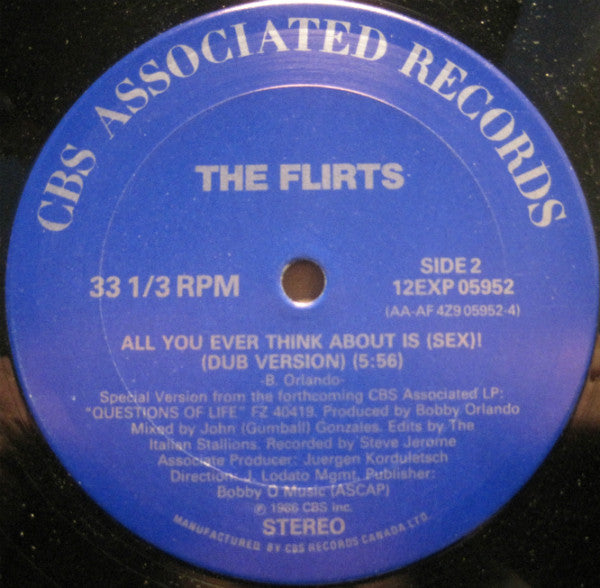 The Flirts : All You Ever Think About Is (Sex) (12")