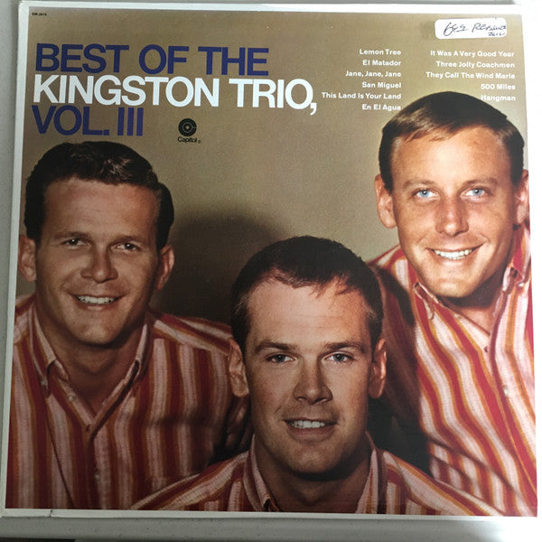 Kingston Trio : Best Of The Kingston Trio Vol.III (LP, Comp, RE, RP, Blu)