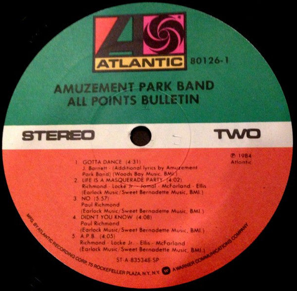 Amuzement Park : All Points Bulletin (LP, Album, SP)