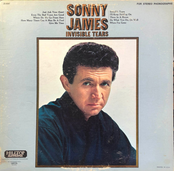 Sonny James : Invisible Tears (LP, Album, Comp)