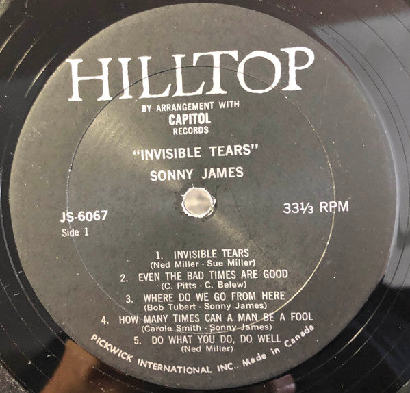 Sonny James : Invisible Tears (LP, Album, Comp)