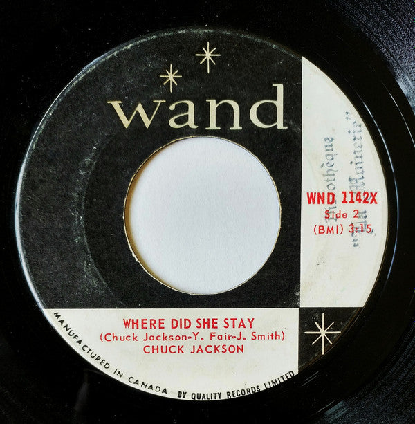 Chuck Jackson : I've Got To Be Strong / Where Did She Stay  (7", Single)