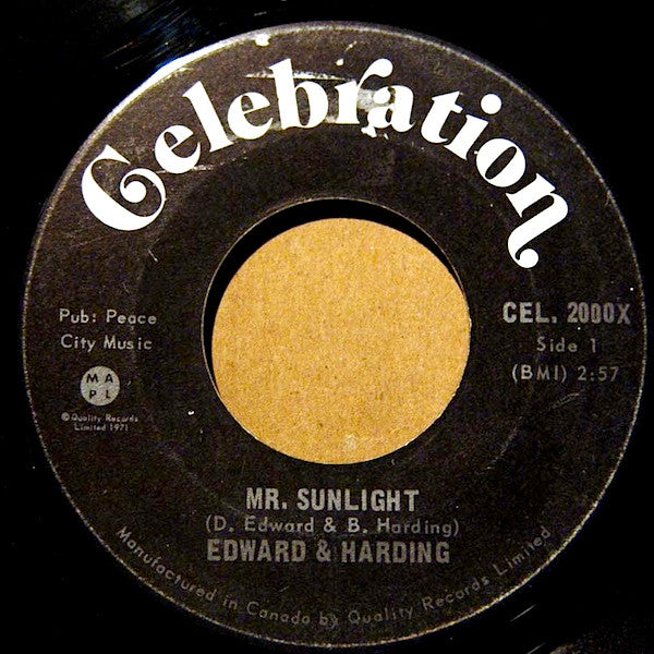 Edward & Harding* : Mr. Sunlight (7", Single)