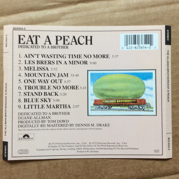 The Allman Brothers Band : Eat A Peach (CD, Album, RE, RM)