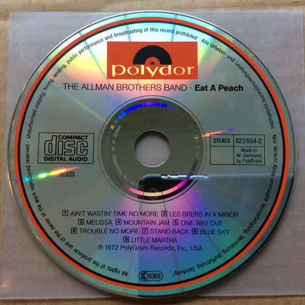 The Allman Brothers Band : Eat A Peach (CD, Album, RE, RM)