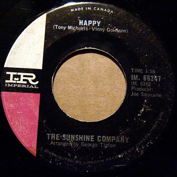 The Sunshine Company : Happy / Blue May (7", Single)