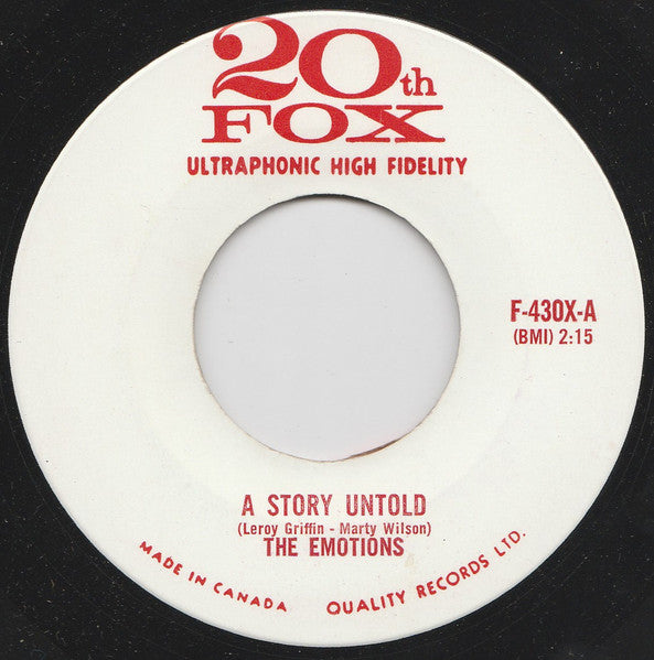 The Emotions (5) : A Story Untold (7", Single)