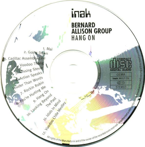 Bernard Allison Group : Hang On! (CD, Album)