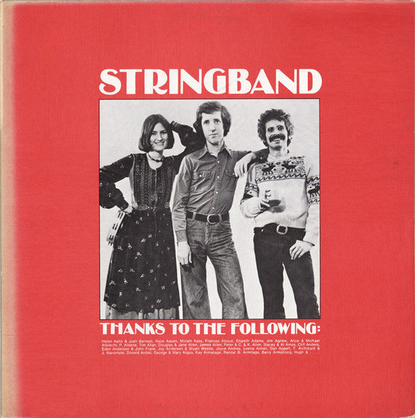 Stringband : Thanks To The Following (LP, Album, Red)