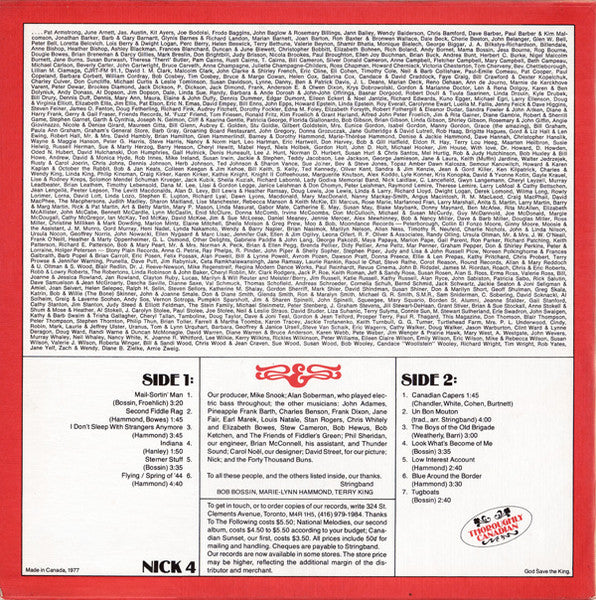 Stringband : Thanks To The Following (LP, Album, Red)