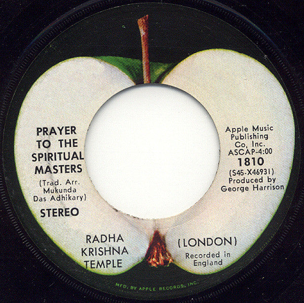 The Radha Krishna Temple (London)* : Hare Krishna Mantra (7", Single, Scr)