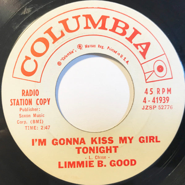Limmie B. Good : Dancing Angel / I'm Gonna Kiss My Girl Tonight (7", Single, Promo)