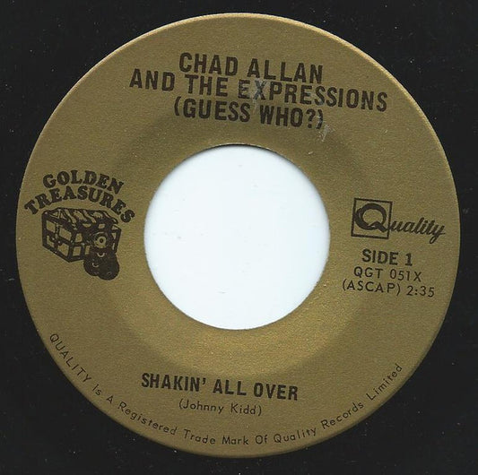 Chad Allan And The Expressions* - (Guess Who?)* : Shakin' All Over (7", Single, RE)