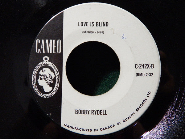 Bobby Rydell : Butterfly Baby / Love Is Blind (7", Single)