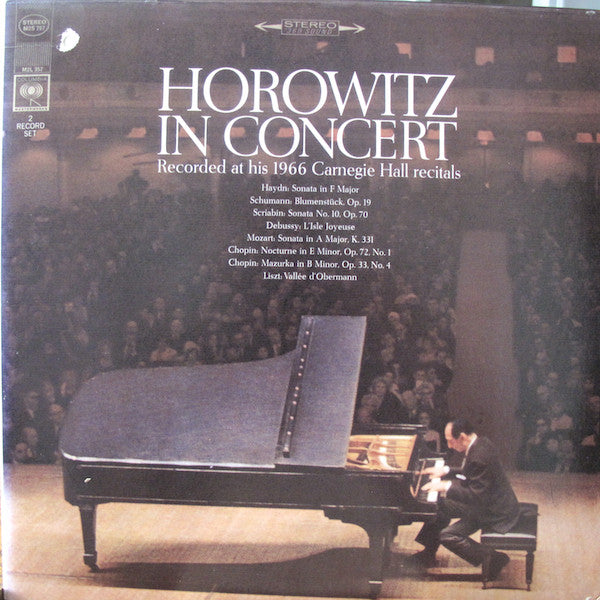 Vladimir Horowitz : Horowitz In Concert (Recorded At His 1966 Carnegie Hall Recitals) (2xLP, RE, Gat)
