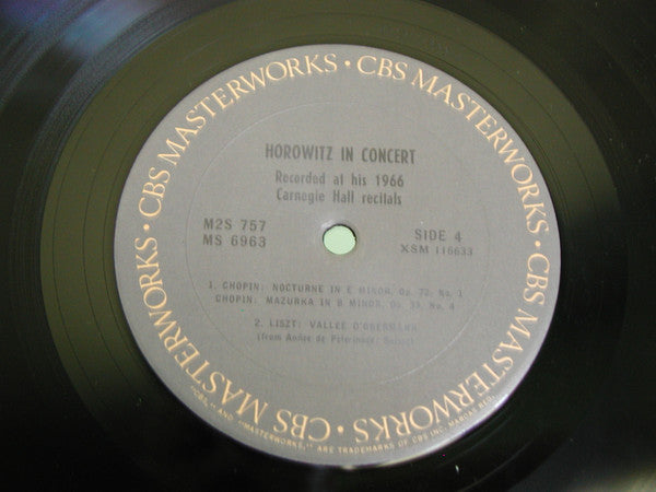 Vladimir Horowitz : Horowitz In Concert (Recorded At His 1966 Carnegie Hall Recitals) (2xLP, RE, Gat)