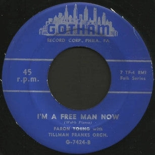 Faron Young, Tillman Franks Orchestra : I Heard The Juke Box Playing / I'm A Free Man Now (7", Single)