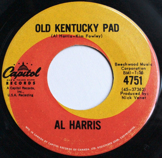 Al Harris (4) : Old Kentucky Pad / All For The Love Of A Girl (7", Single)
