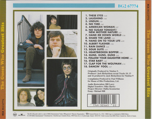 The Guess Who : Greatest Hits (CD, Comp, Club, RE)