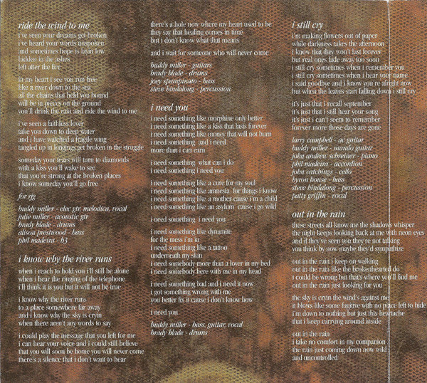 Julie Miller : Broken Things (CD, Album)