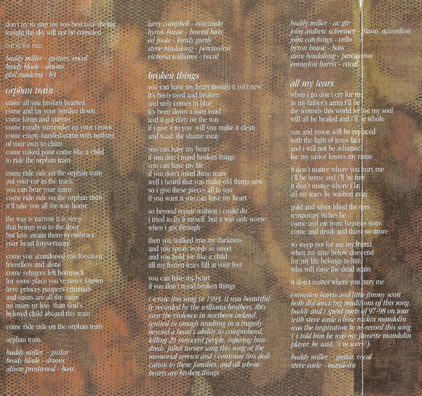 Julie Miller : Broken Things (CD, Album)