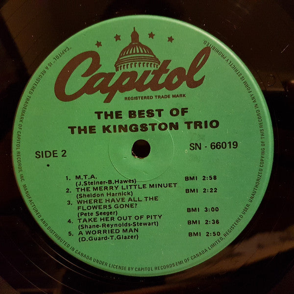 Kingston Trio : The Best Of The Kingston Trio (LP, Comp, RE)