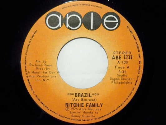 The Ritchie Family : Brazil / Hot Trip (7", Single)