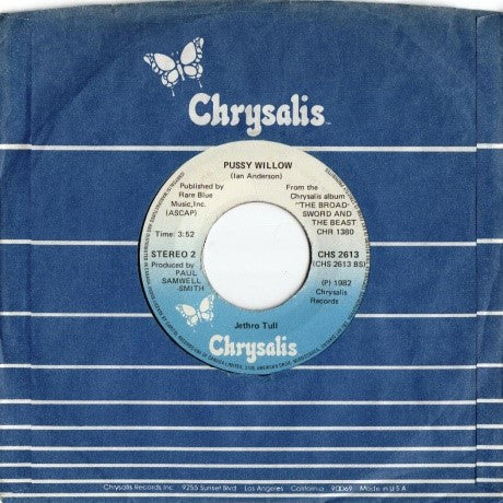 Jethro Tull : Fallen On Hard Times/ Pussy Willow (7", Single)