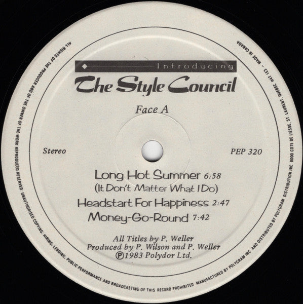The Style Council : Introducing The Style Council (LP, MiniAlbum, Sho)