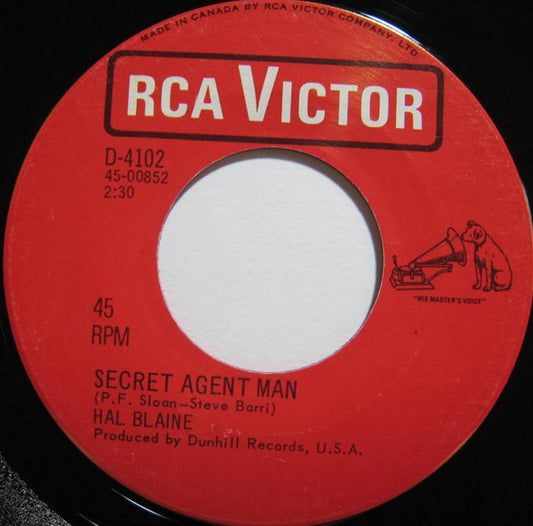 Hal Blaine : Secret Agent Man / The Invaders (7")