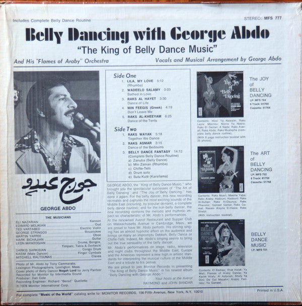George Abdo And His "Flames Of Araby" Orchestra : Belly Dancing With George Abdo (LP, Album)
